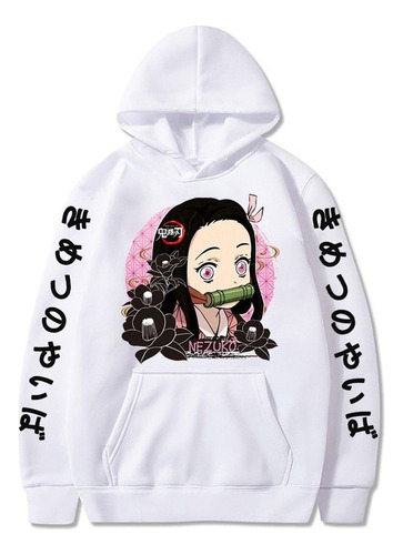 Demonio Slayer Kawaii Nezuko Sudaderas Con Capucha De Manga