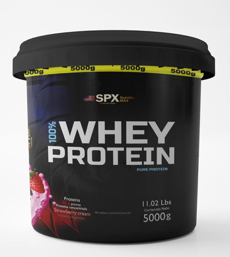 Suplemento en polvo SPX Nutrition Max  Spx 100% Whey Protein whey protein sabor frutilla en pote de 5000g