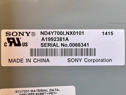 T-con Sony Kdl-70w850b 1p-013ax00-4011 Runtk 5475tp 0106fv (Usado)