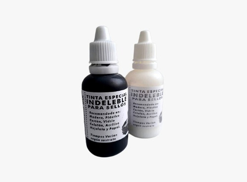 Tinta Indeleble Gotero De 40ml Blanco - Negro