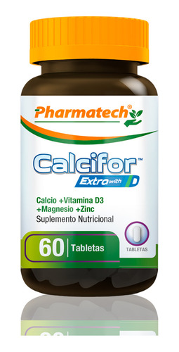 Calcio Magnesio Zinc Vitamina D Pharmatech Calcifor 60 Caps