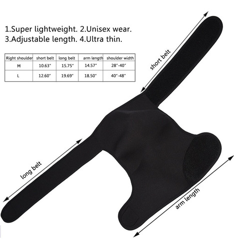 Soporte De Hombro For Hombre, Hombro Derecho, Transpirable