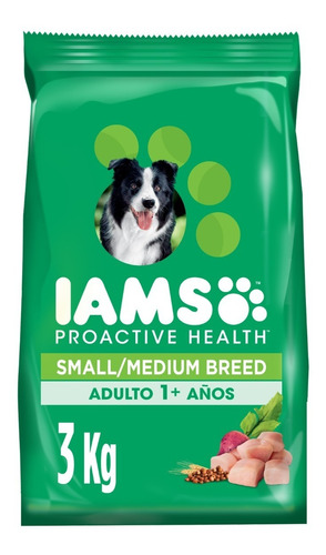 Iams Alimento Seco Perro Adulto Raza Peq / Med Pollo 3kg