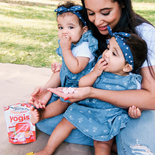 Happy Baby Organics Snacks Para Bebés, Yogis, Yogur Liofiliz