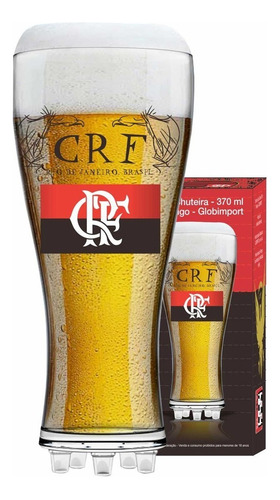 Copo De Cerveja Flamengo Chuteira Vidro 370ml Cor Transparente