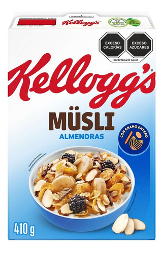 2 Pzs Kelloggs Cereal Multigranos Almendra Miel Canela Musli