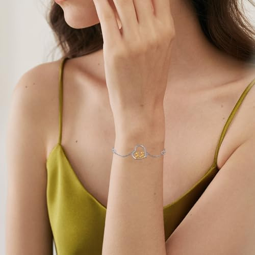 Jerwli Pulsera De Pato De Plata De Ley Con Eslabones De Pato