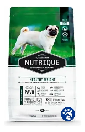 Nutrique Alimento Seco Control de Peso Perro Adulto Raza Grande Sabor Mix 3kg