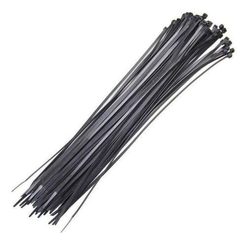 Kit De 100 Bridas De Nailon De 5 Mm X 300 Mm, Color Negro