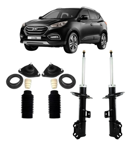 Par Amortecedor + Kit Completo Ix35 10 11 12 13 14 Dianteiro