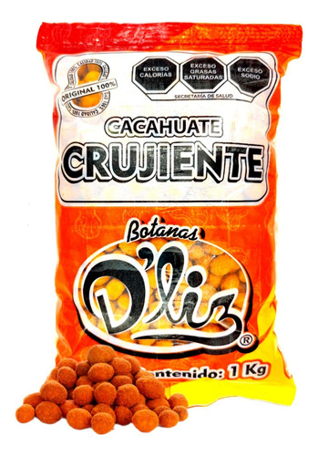 Cacahuate Crujiente Tipo Hot Nuts Sabor Queso 1 Kg