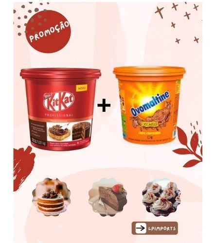 Recheio Cremoso De Chocolate Kitkat/ovomalt -kit Promocional