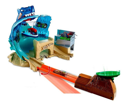 Imagem 2 de 4 de Pista Batalha Na Praia Tubarão Carrinho Hot Wheels Original
