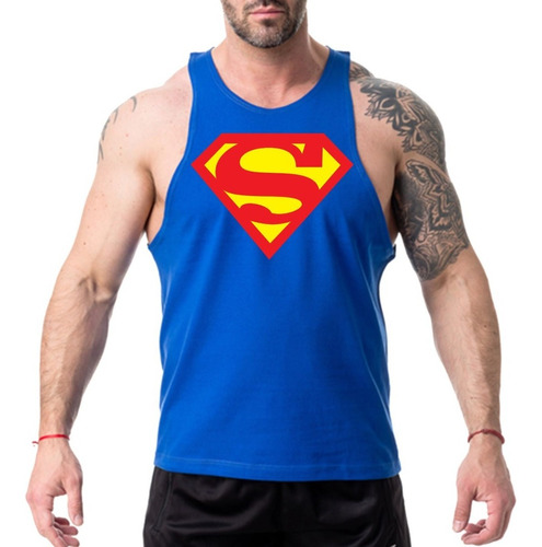 Polera Sin Mangas Diseño Musculosa Gym - Superman