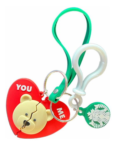 Llavero Oso Starbucks San Valentin 2023 Sellado Original