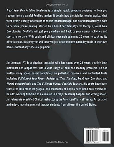 Treat Your Own Achilles Tendinitis - Johnson, Pt, Ji, De Johnson, Pt, Jim. Editorial Independently Published En Inglés