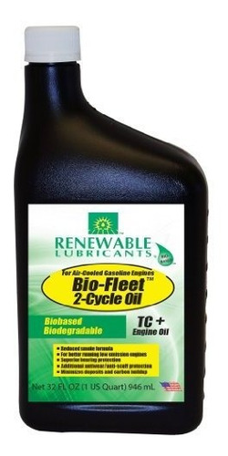 Imagen 1 de 1 de Renewable Lubricants 85881 Bio Fleet Tc 2 Cycle Engin Oil, 1