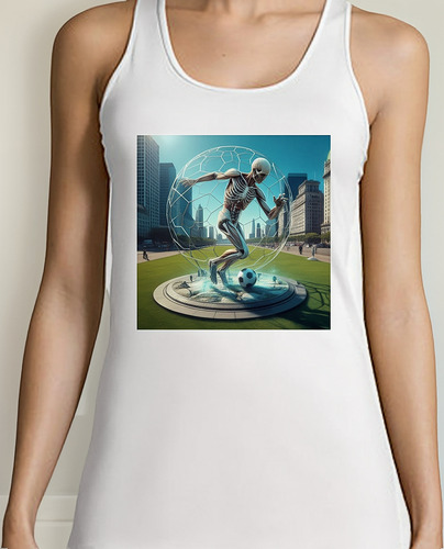 Musculosa Mujer Vitruvio Pasion Futbol Pasion Da Vinci