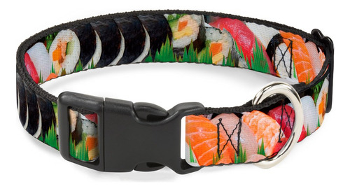 Buckle-down Collar De Clip De Plástico, Sushi Vivid - 1/2 .