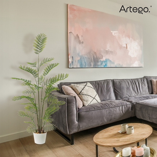 Planta Artificial Moderna Con Maceta Decorativa Real Style Jacaranda Grande 150cm De Alto Artego Para Hogar Sala Comercio Oficina
