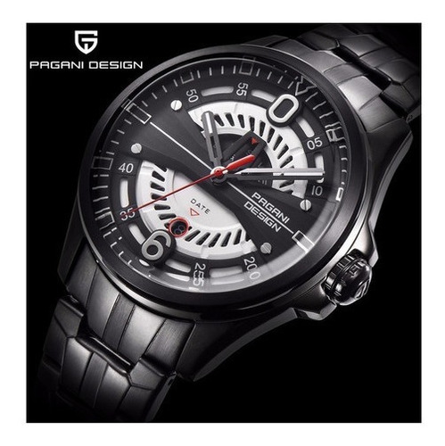 Relógio De Aço Sports Mov. Japan Al33e Pagani Design Pd-1626