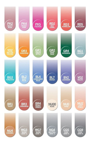 Super Kit 30 Canetas Artísticas Chameleon Color Tones Delux Cor Da Marcação Branca