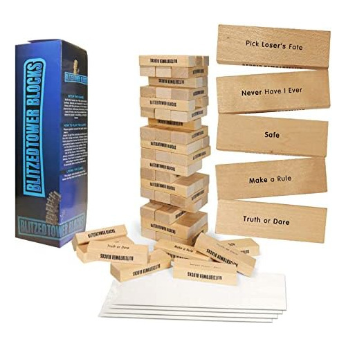 Juego De Torre Blitzed Blocks | 54 Bloques Divertidas T...