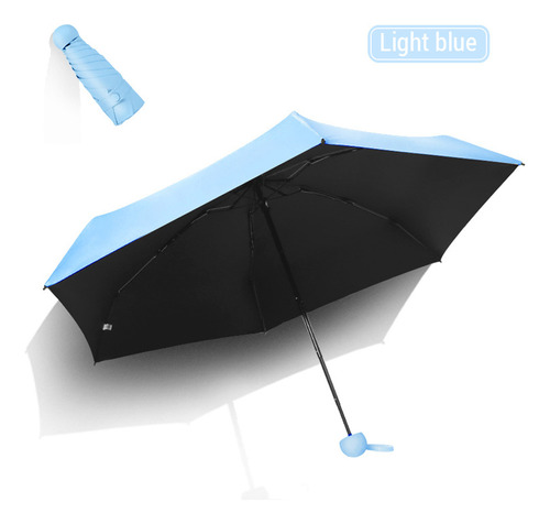 Paraguas Umbrella Travel Con Protección Solar De Cinco Plieg