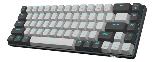 Teclado gamer Magegee MK-Box QWERTY color negro y gris con luz azul