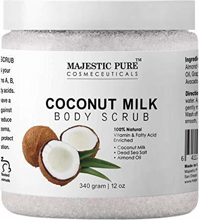 Majestic Pura Leche De Coco Exfoliante Corporal, Anti Celuli