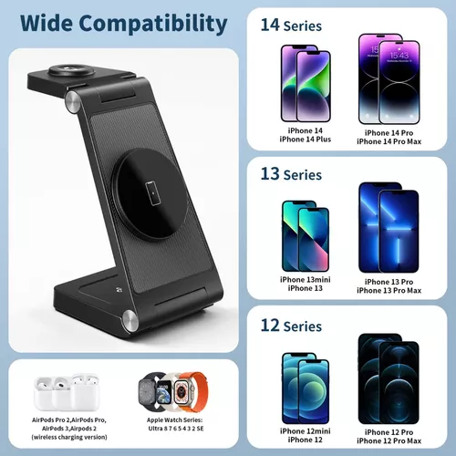 Cargador Inalambrico Para Iphone 14 Pro Max Magnetico 15 13 12 Todas  Versiones