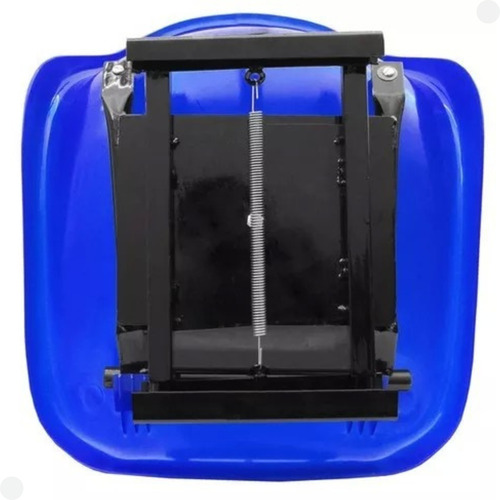 Cadeira Giratória P/ Barco Concha Com Suporte De Guarda Sol Cor Azul