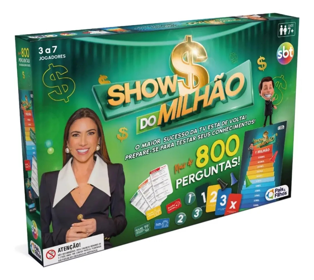 Jogo Show do Milhão 800 Perguntas Pais & Filhos SBT