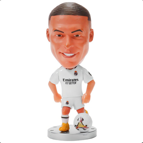 Boneco miniatura Kylian Mbappé no Real Madrid