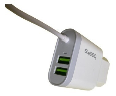 Imagem 5 de 5 de Carregador De Parede Inteligente Usb Duplo 3.1a V8 Basike