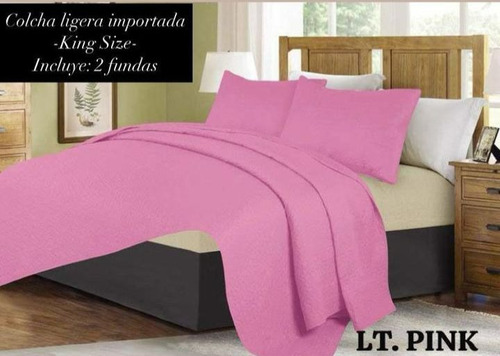 Combo King Size - Colcha, Sabanas, Cortina Y 2 Almohadas Rosa Pack Nena