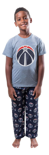 Nba Boy's 2 Piece Pajama Lounge Pants & Tee Shirt Set