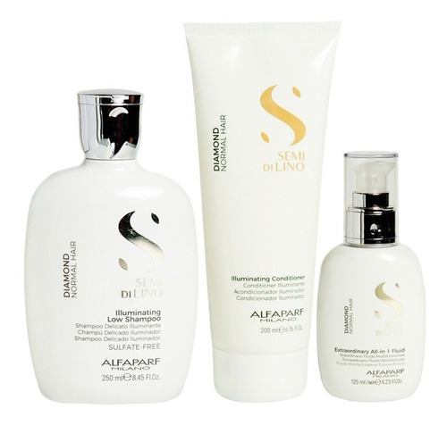 Alfaparf Semi Di Lino Shampoo + Enjuague + Spray Crema Pelo