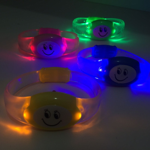 Pulseras Emoji Led Luminosas  X 10 -  Emoticon Pulsera