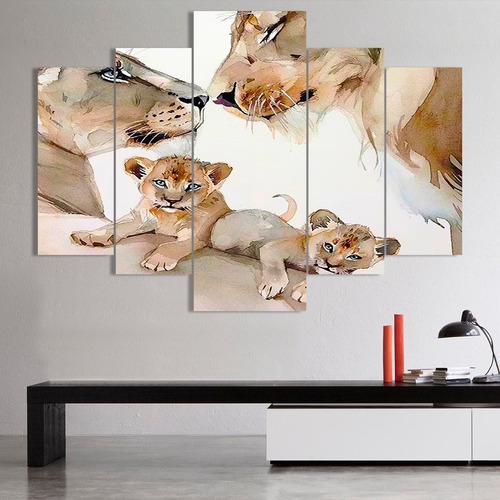 Cuadros Polípticos Familia Leones (110x80cm)