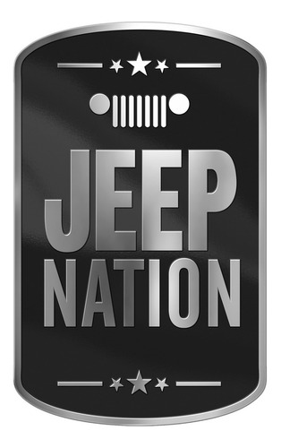 Badge Jeep Nation Aço Inox