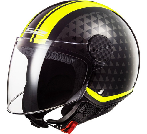 Casco Ls2 Of558 Sphere Lux Crush Talla Xxl Color Negro  Moto