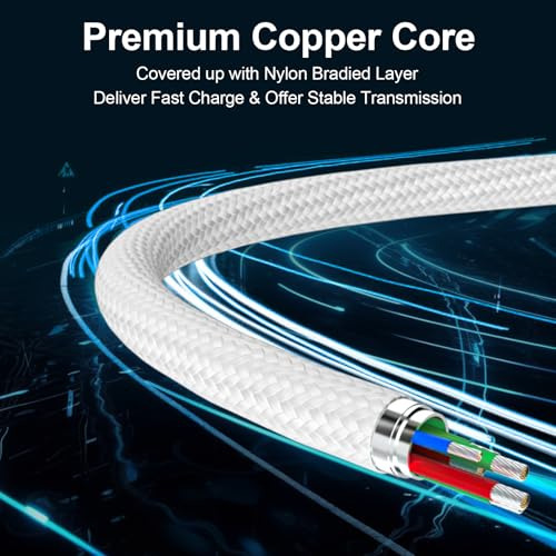 Cable Usb C A Usb C De 6 Pies Cargador Para iPhone 16 Trenza