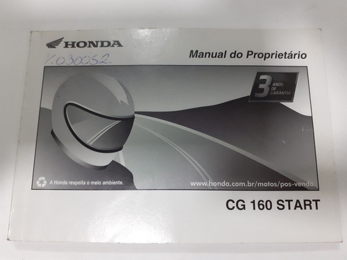 Mg Manual Do Proprietário Honda Cg 160 Start 2017