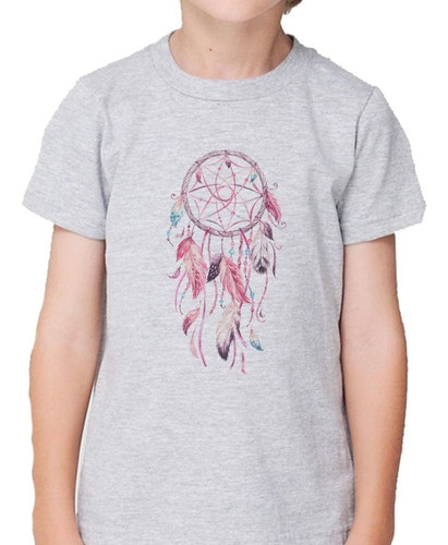 Remera De Niño Atrapasueños Con Plumas Rosas