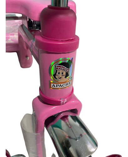 Triciclo Apache R12 302a Rosa Con Caja Barandal + Casco