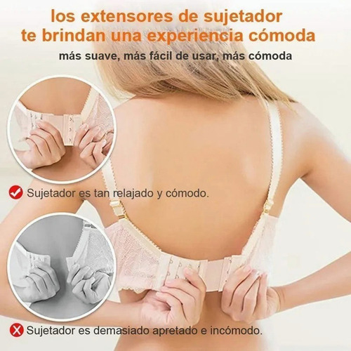 . Extensiones Bra Brasier Mujer Extensores 3 Ganchos 3pcs