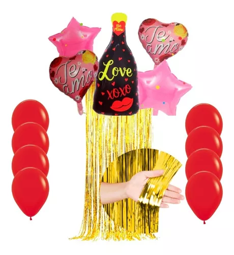 10 Globos Corazón Rojos San Valentin Cotillón Deco