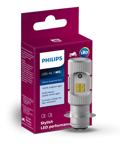 Lampada Farol Philips M5 Led Branca Biz 125 2015