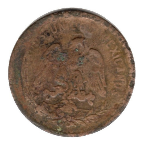 Moneda 5 Centavos 1916 Monograma Cobre Bronce  1